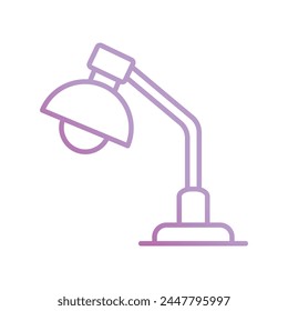 desk lamp icon with white background vector stock illustration