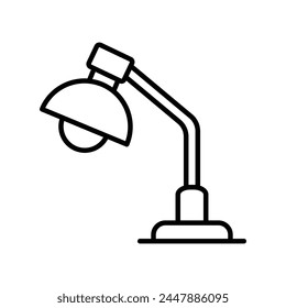 desk lamp icon with white background vector stock illustration