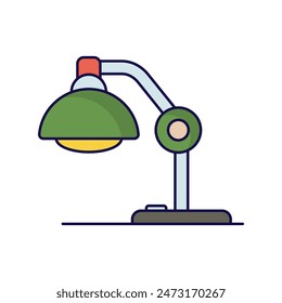 desk lamp icon with white background vector stock illustration