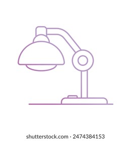 desk lamp icon with white background vector stock illustration