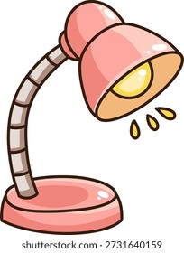 Ilustración de lámpara de escritorio Diseño de estilo plano
