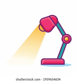 desk lamp isolated cartoon vector illustration in flat style