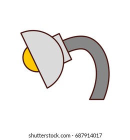 desk lamp isolated icon