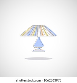 desk lamp isolated vecor illustration