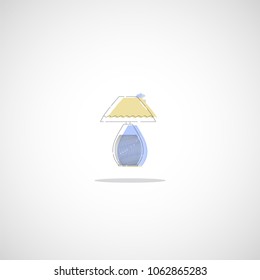 desk lamp isolated vecor illustration