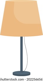 Desk lamp with lampshade semi flat color vector object. Full sized item on white. Illuminating living room. Bedside lamp isolated modern cartoon style illustration for graphic design and animation