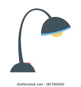 desk lamp light decoration isolated design white background vector illustration