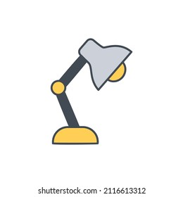 Desk lamp, Desk light icon in color icon, isolated on white background 