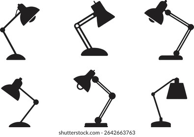 Desk lamp light icon vector art illustration isolate on white background