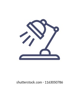 Desk lamp Lighting Vector Line Icon Pixel Perfect. Editable 2 Pixel Stroke Weight. Outline Icon for Website Mobile App Presentation