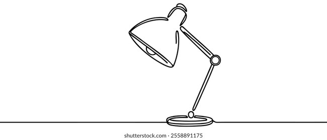 desk lamp. line drawn. detailed. simple design. outline. line art. you can change color you want. vector illustrations