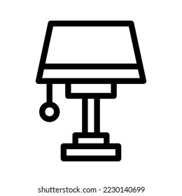 desk lamp line icon illustration vector graphic
