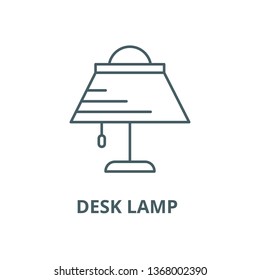 Desk lamp  line icon, vector. Desk lamp  outline sign, concept symbol, flat illustration