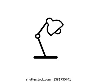 Desk lamp line icon - Vector 