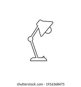 Ilustración vectorial de la línea de la lámpara de escritorio