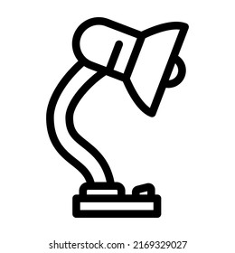 desk lamp line icon vector. desk lamp sign. isolated contour symbol black illustration