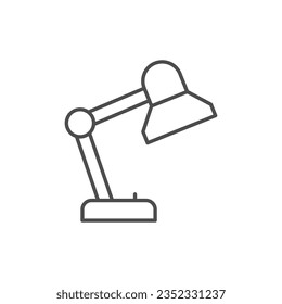 Desk lamp line outline icon