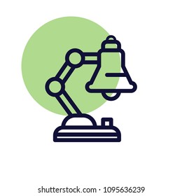 Desk lamp line vector icon