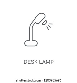Desk lamp linear icon. Desk lamp concept stroke symbol design. Thin graphic elements vector illustration, outline pattern on a white background, eps 10.