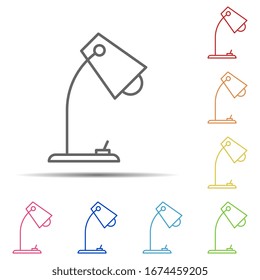 desk lamp multi color icon. Element of workplace icon on white background