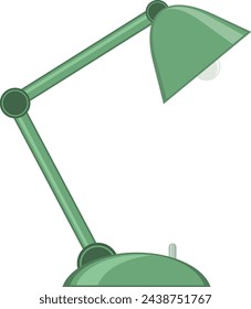 Desk lamp. Office home light cartoon icon