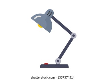 desk lamp for office work isolated vector image element of interior