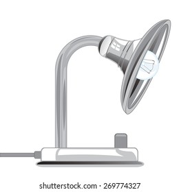 Desk lamp on white background is insulated