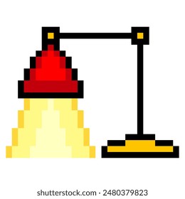 Lámpara de mesa en estilo pixel art