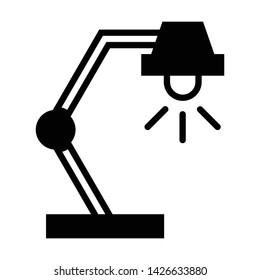 desk lamp in school icon vector