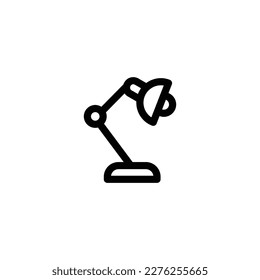 Desk lamp sign symbol. vector illustration. line icon