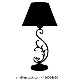 desk lamp silhouette