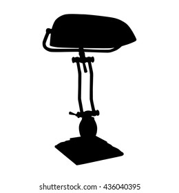desk lamp silhouette