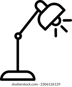 Lámpara de escritorio simple vector de fondo aislado