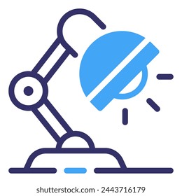 Desk Lamp Simple Line Icon Logo Symbol