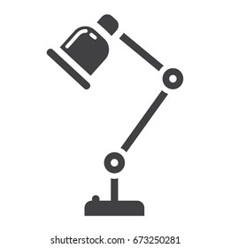 Desk lamp solid icon, table lamp and appliance, vector graphics, a glyph pattern on a white background, eps 10.