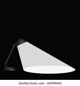 Desk lamp spotlight area blank with copy space for own text or graphics