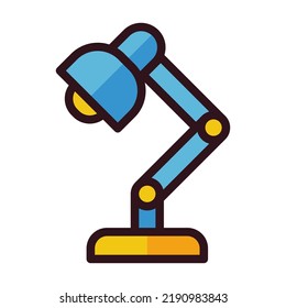 desk lamp study icon illustration design