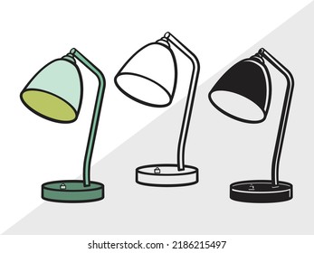 Desk Lamp SVG Printable Vector Illustration