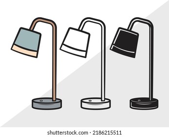 Desk Lamp SVG Printable Vector Illustration