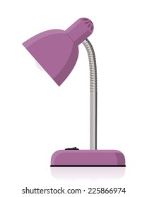 desk lamp, table lamp, isolated on white background