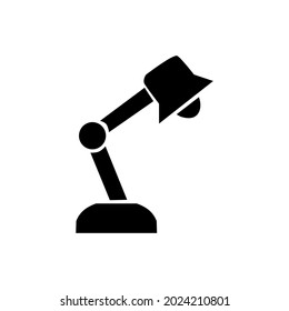 Desk lamp vector black, isolated on white background. suitable for web icon, etc.