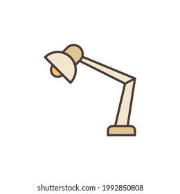 Desk Lamp vector concept colored icon or symbol