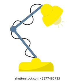 Desk lamp vector element. Simple flat vector with business theme. Business.