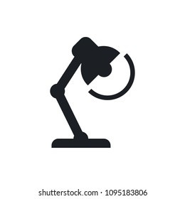 desk lamp vector icon