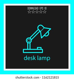 desk lamp vector icon