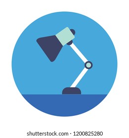 desk lamp vector icon
