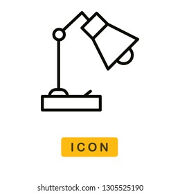 Desk lamp vector icon