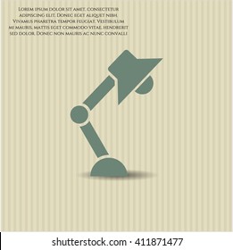Desk Lamp vector icon
