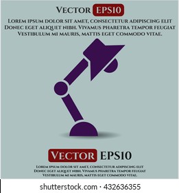 Icono del vector de la lámpara de escritorio