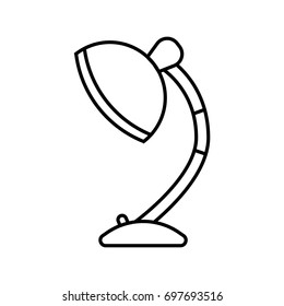Desk lamp vector icon